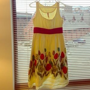 Anthropologie dress yellow size 2