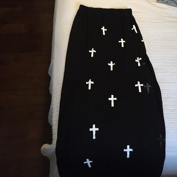 Love culture long black skirt with side slit