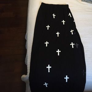 Love culture long black skirt with side slit