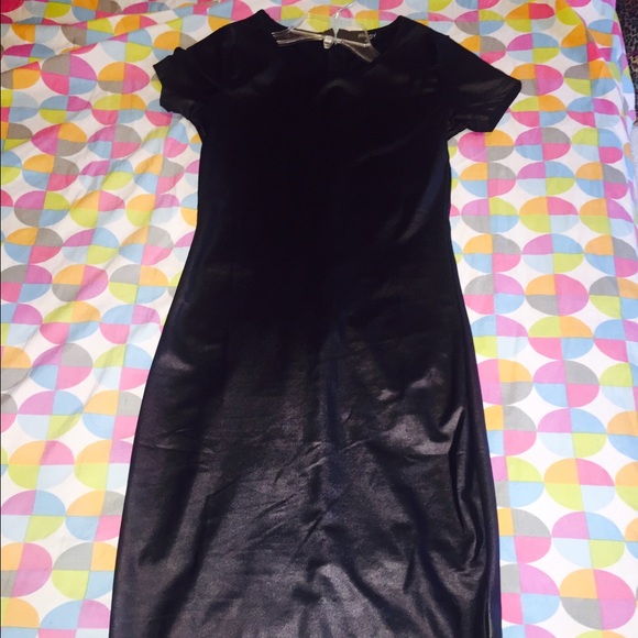 Faux leather dress