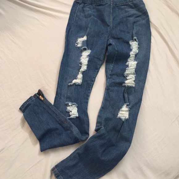 Joe's Zip-Ankle Destroyed Denim Leggings