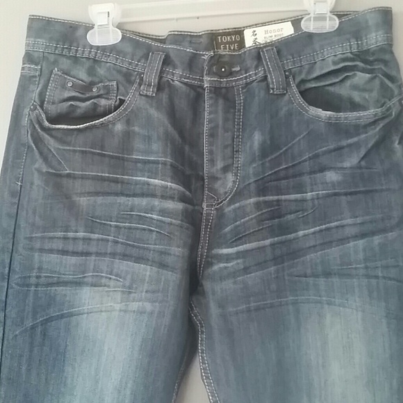 Men's 36x32 distressed jeans slim