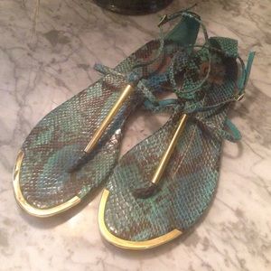 ✂️FINAL DROP Dolce Vita turquoise snakeskin sandal