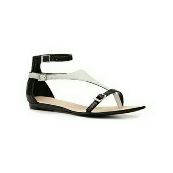 Calvin Klein Samika sandals black + white leather - Picture 4 of 4