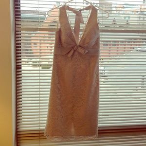 White House black market champagne lace dress 2