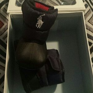 Navy Infant Polo Boots