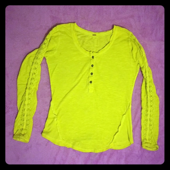 Free People henley style shirt