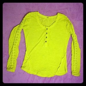 Free People henley style shirt