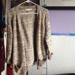 Light pink and black cardigan