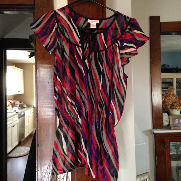 Sheer patterned shirt