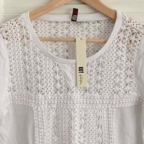 Kut From The Kloth Tops - White crochet too