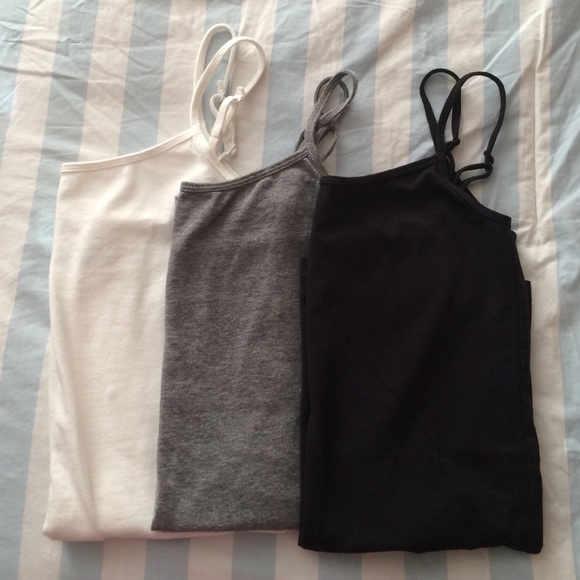 3 cami bundle white grey black