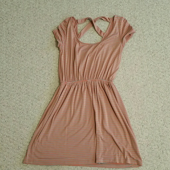 Orange striped dress