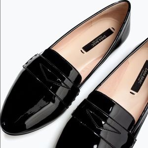 Zara patent leather flats