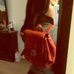 Red Coach Backpack 💯Authentic