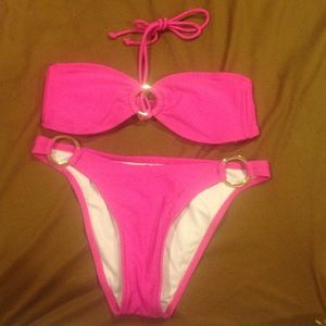 Pink gold ring bikini set