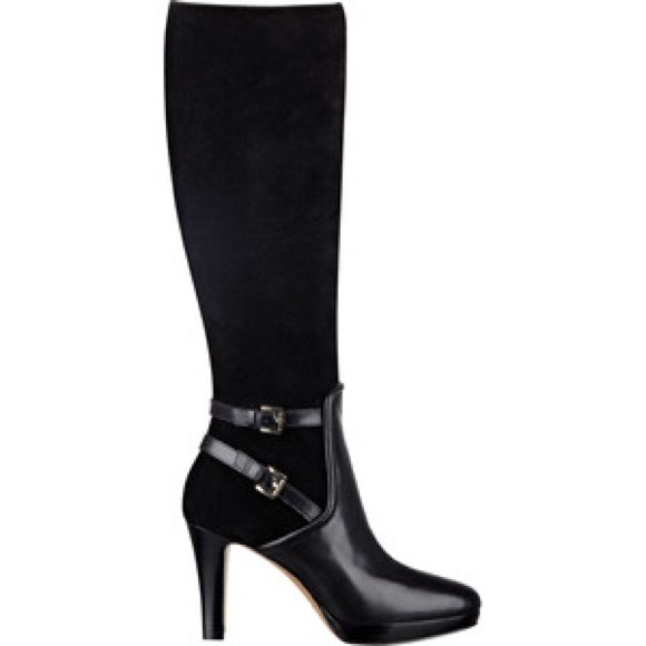 Nine West Friggid tall boots black/black leather