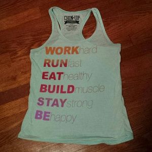 Light green racer back tank