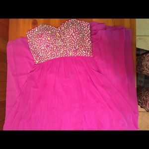 Fuscia prom dress