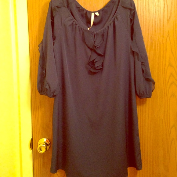 LC Lauren Conrad Dresses & Skirts - Dark blue dress with some ruffles!