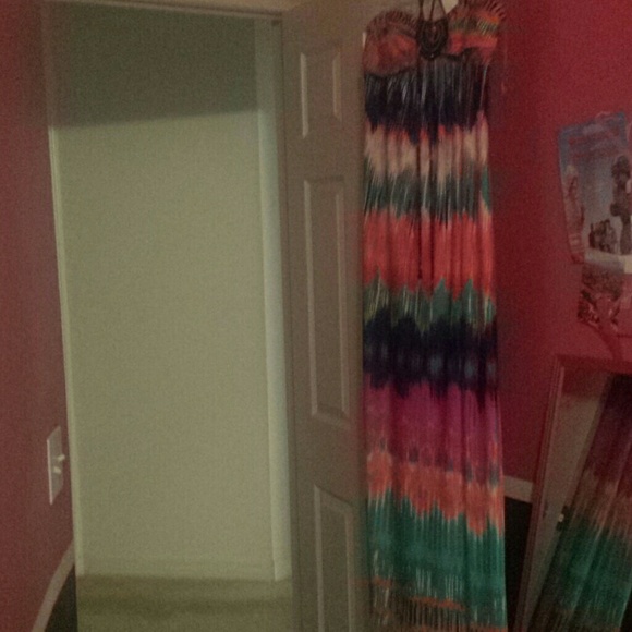 Colorful, long maxi dress - Picture 1 of 2