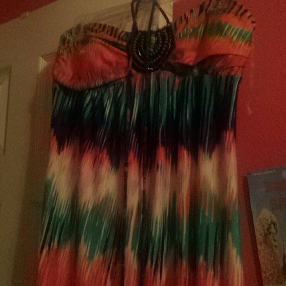 Colorful, long maxi dress - Picture 2 of 2