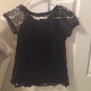 Black lace shirt