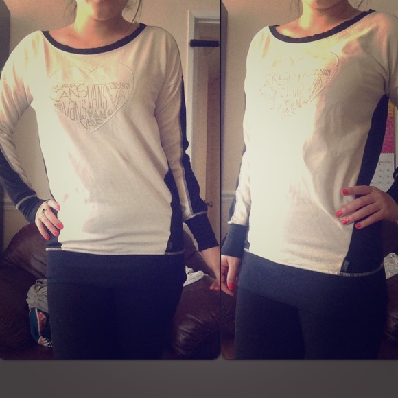 Vans Sweatshirt in black and beige