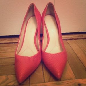 Closed toe coral heels
