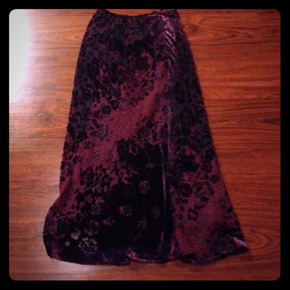 Flowing purple maxi skirt