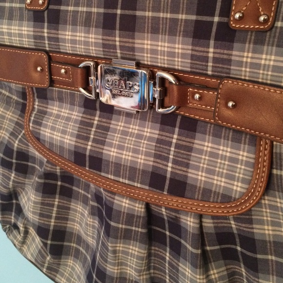Navy plaid Chaps purse
