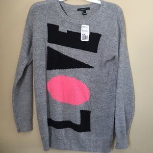 Grey "LOVE" Sweater