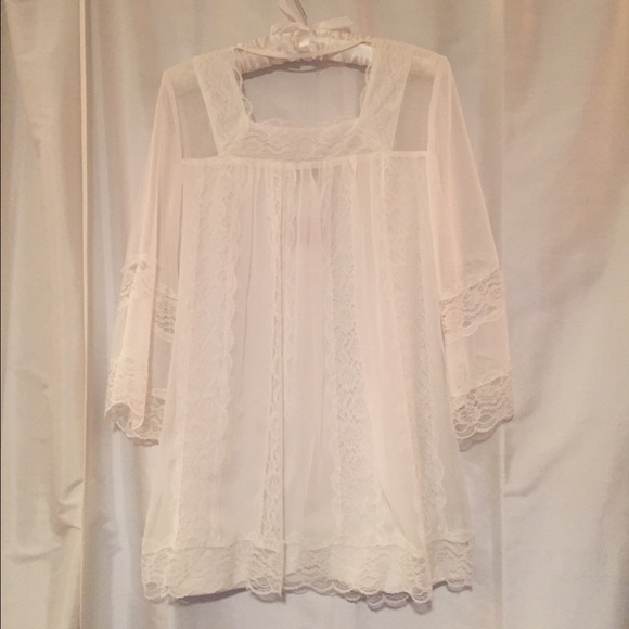 White Sheer & Lace Bohemian Top