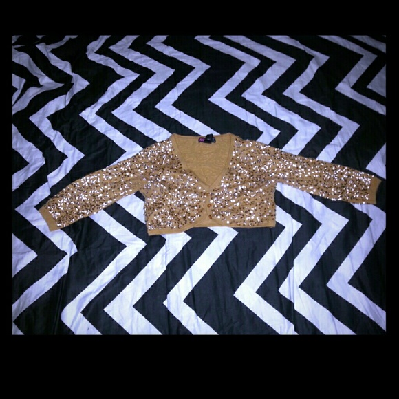 🔔👑 Beautiful Gold 'Bling' Sweater Crop Top🔔👑