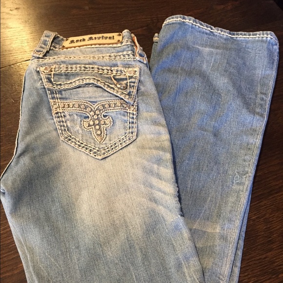 Light wash Rock Revival jeans