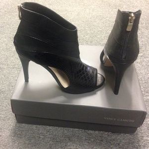 Vince Camuto peep toe booties