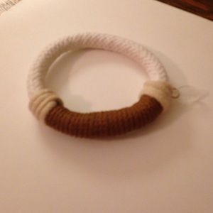 Brown and white bracelet