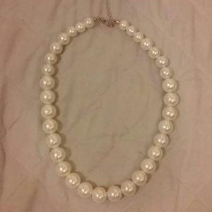 Faux pearl necklace