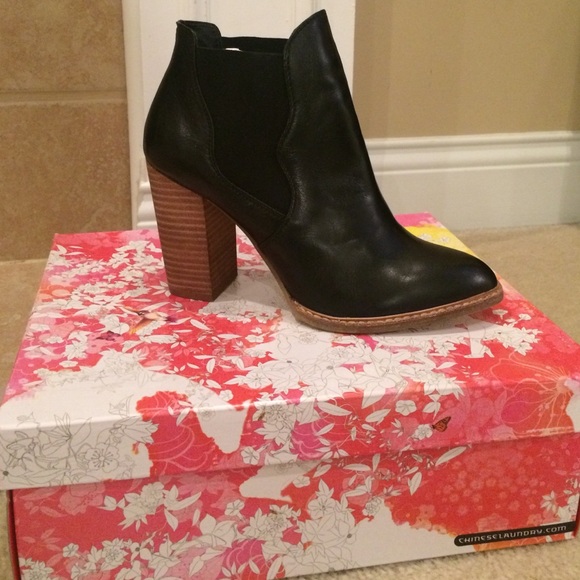 Chinese Laundry black ankle boots