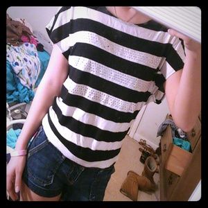 Black and white stripped shirt