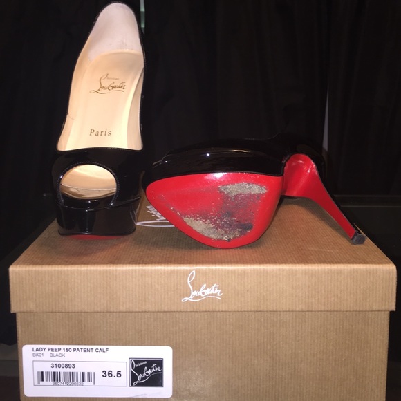 Christian Louboutin Shoes - ⛔️SOLD⛔️ Lady Peep 150 Black Patent