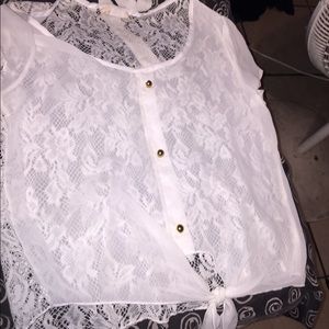 White see through top