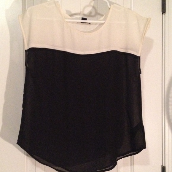 Sheer black and cream top