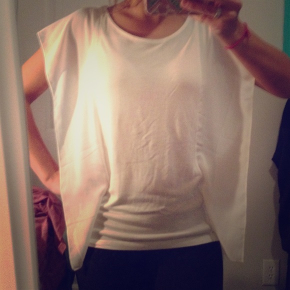 Sheer flowy armed top