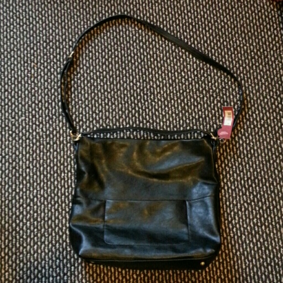 BRAND NEW Black Leather Hobo Bag!