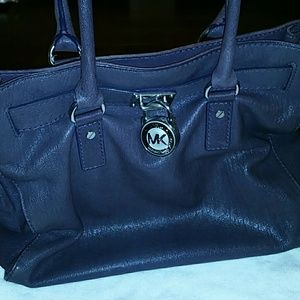 Michael Kors dark purple leather bag
