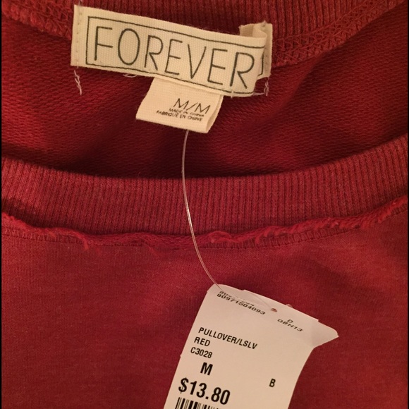 Red pullover long sleeve forever 21 - Picture 3 of 3