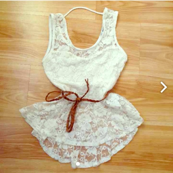Lace Open Back Blouse