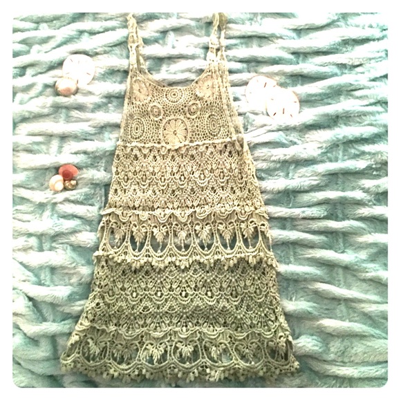 Sea Foam Lace Dress/cover up