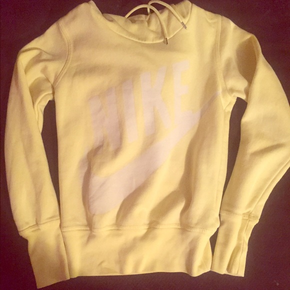 Yellow and white hoodie